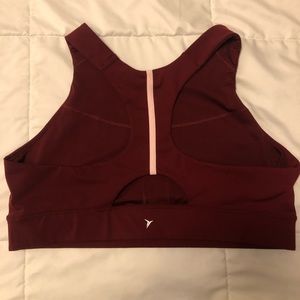 Maroon Old Navy High Neck Sports Bra XL